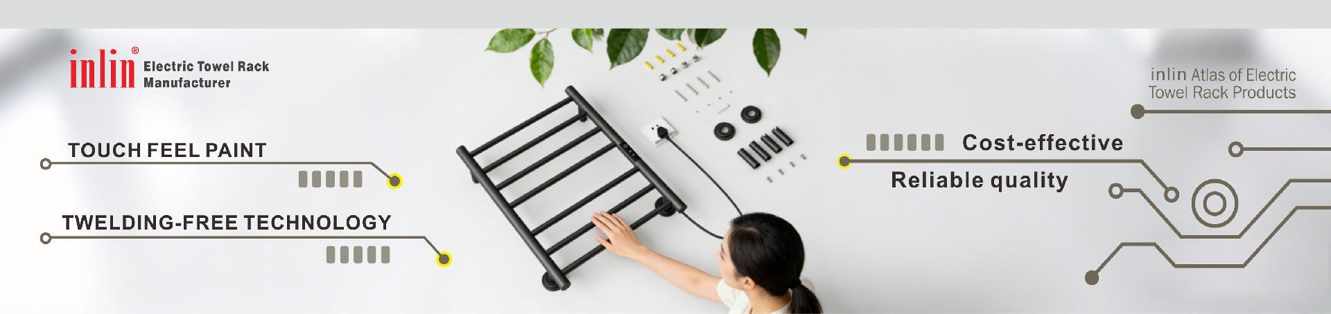 heated towel rack.映领电热毛巾架厂家